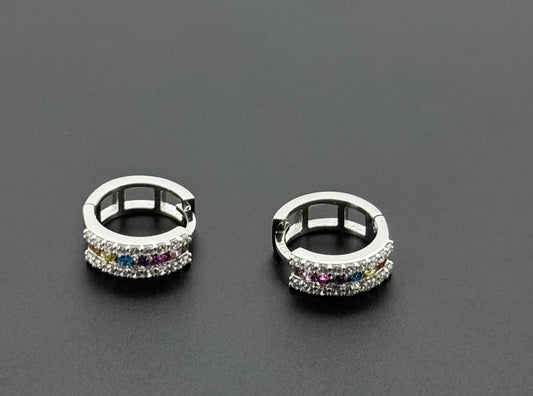 10K Solid Gold Simple Ladies Hoops E727