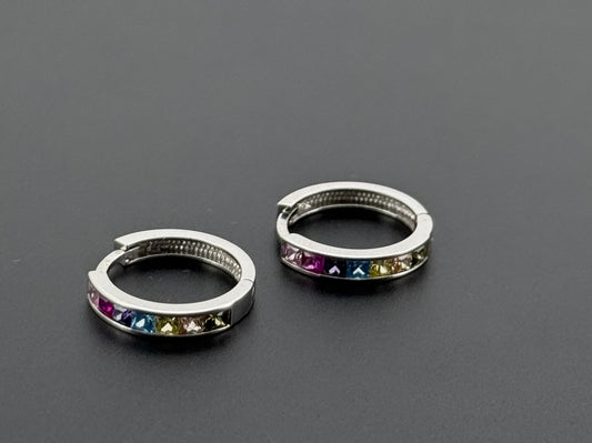 10K Solid Gold Simple Ladies Hoops E738