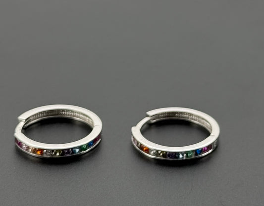 10K Solid Gold Simple Ladies Hoops E739