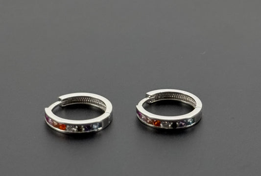 10K Solid Gold Simple Ladies Hoops E740