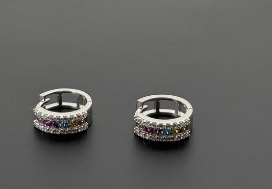 10K Solid Gold Simple Ladies Hoops E744