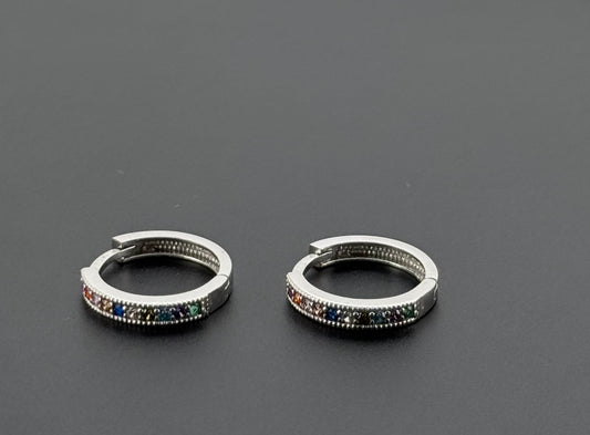 10K Solid Gold Simple Ladies Hoops E746