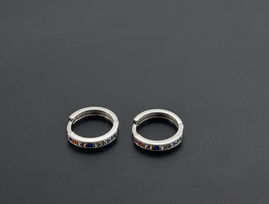 10K Solid Gold Simple Ladies Hoops E849
