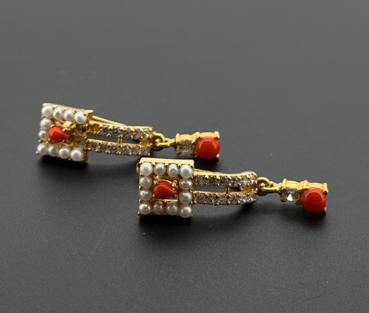 22K Solid Gold Simple Ladies Hoops E929