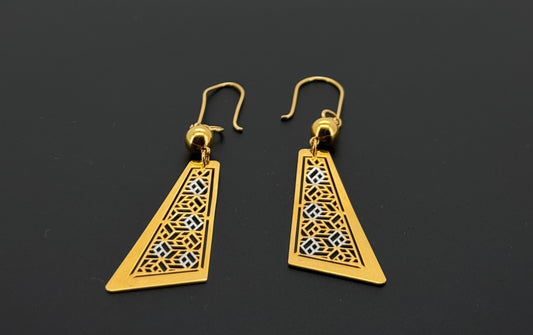 22k Solid Gold Simple Ladies Hoops E960