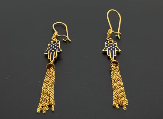 21k Solid Gold Simple Ladies Hoops E964