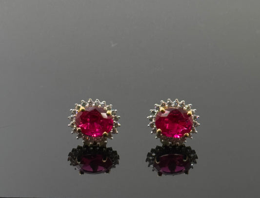 22K Solid Gold Fancy Studs ES116