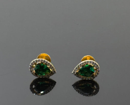 22K Solid Gold Fancy Studs ES121
