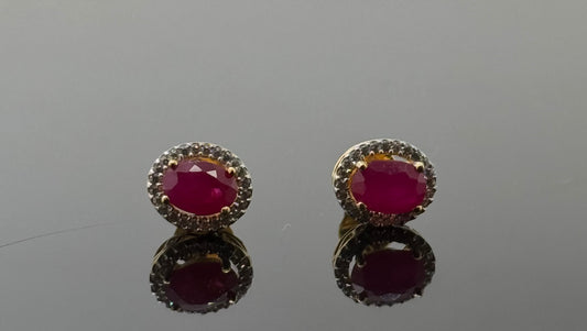 22K Solid Gold Fancy Studs ES132