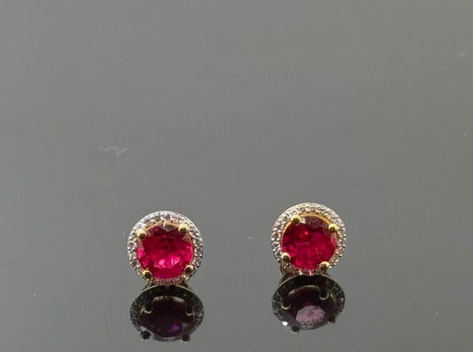 22K Solid Gold Fancy Studs ES136