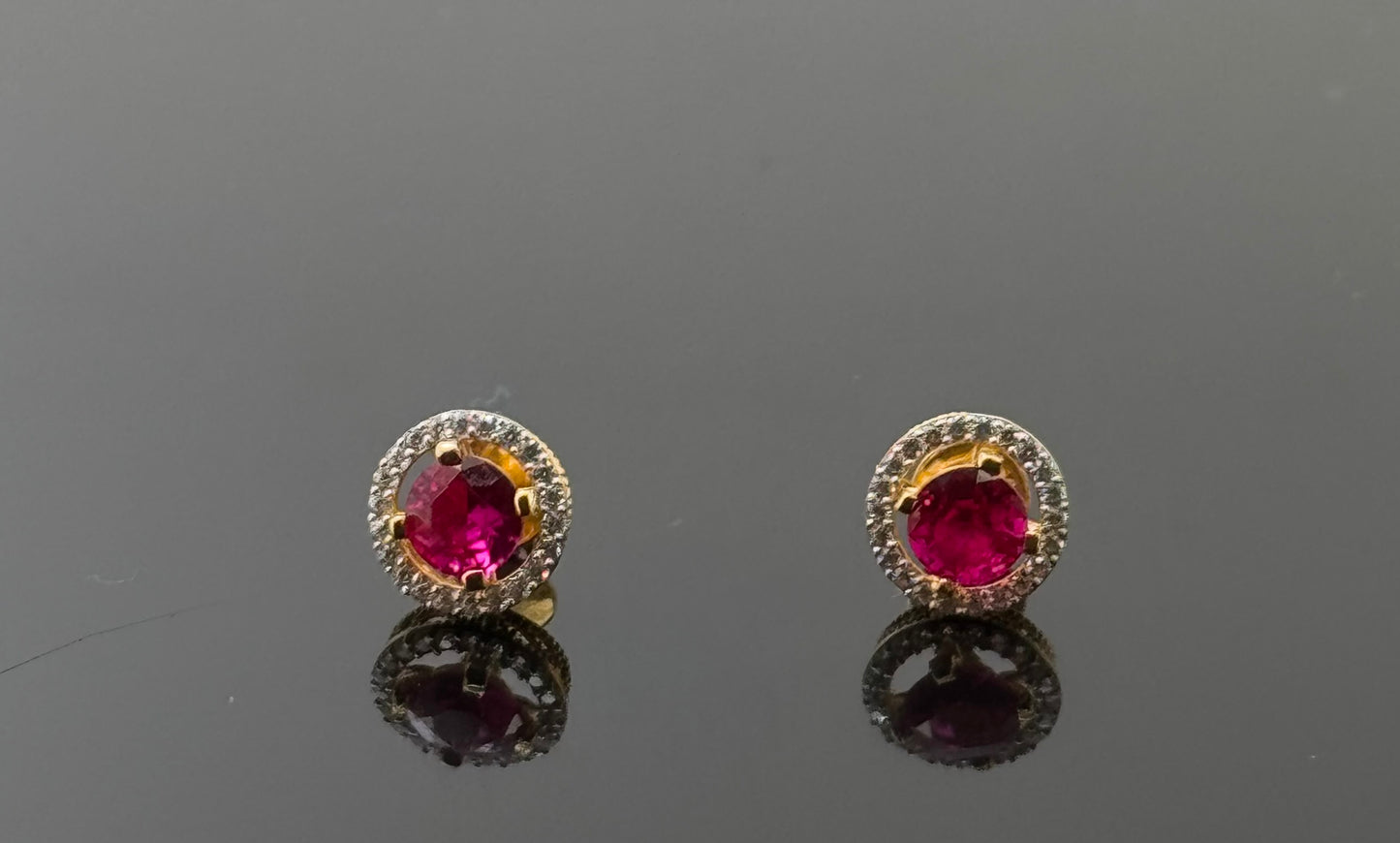 22K Solid Gold Fancy Studs ES137