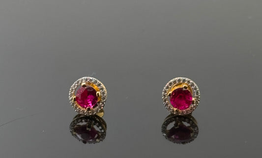 22K Solid Gold Fancy Studs ES137