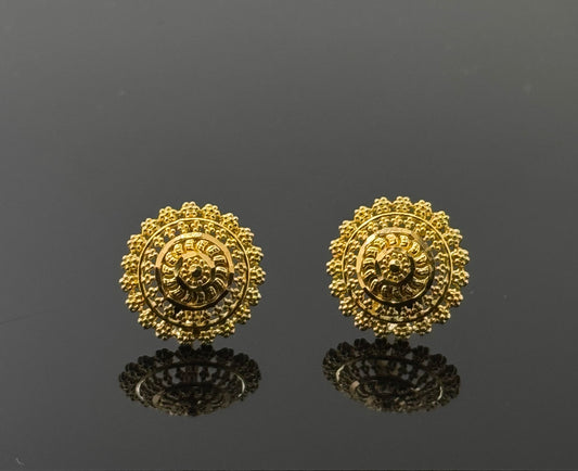 22K Solid Gold Fancy Studs ES148