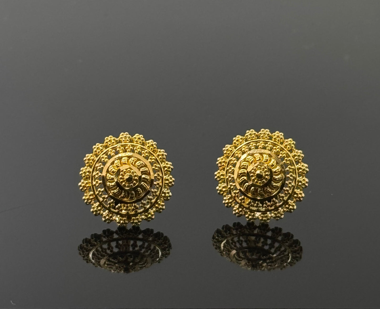 22K Solid Gold Fancy Studs ES148