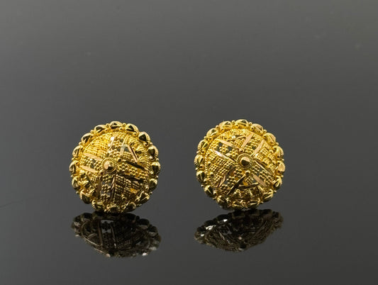 22K Solid Gold Fancy Studs ES149