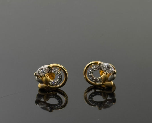 22K Solid Gold Fancy Studs ES152