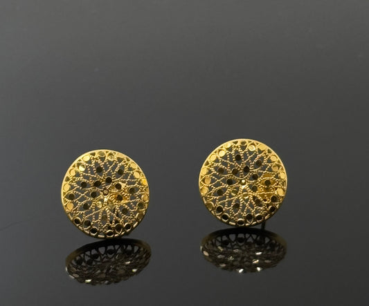 22K Solid Gold Fancy Studs ES155