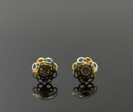 22K Solid Gold Fancy Studs ES159