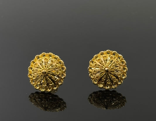 22K Solid Gold Fancy Studs ES161
