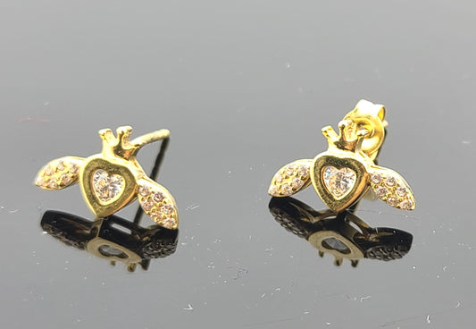 22K Solid Gold Children Studs ES1655