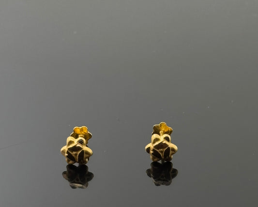18K Solid Gold Fancy Studs ES168