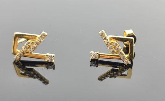 22K Solid Gold Children Studs ES1685