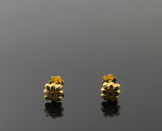 18K Solid Gold Fancy Studs ES169