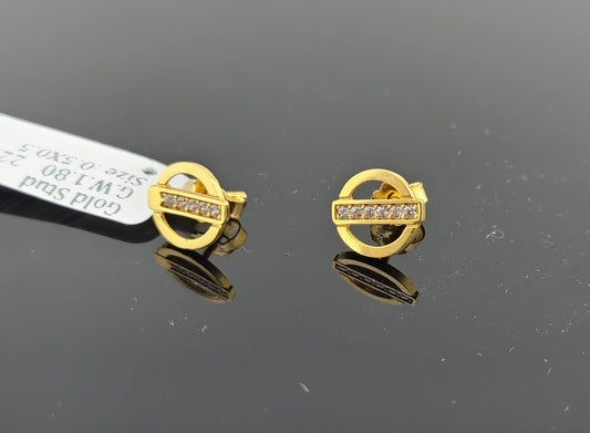 22K Solid Gold Children Studs ES1692