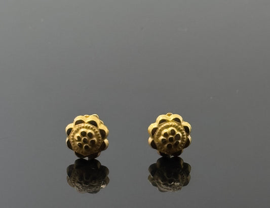 18K Solid Gold Fancy Studs ES171
