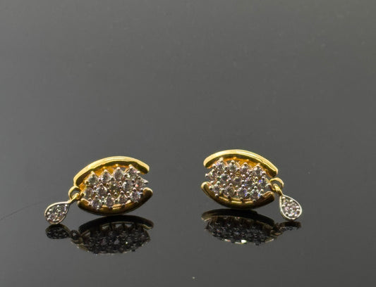 22K Solid Gold Fancy Studs ES174