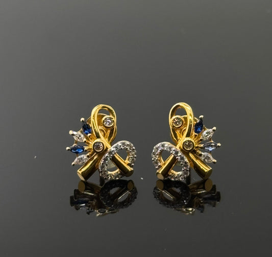 22K Solid Gold Fancy Studs ES176