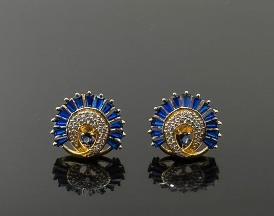 22K Solid Gold Fancy Studs ES177