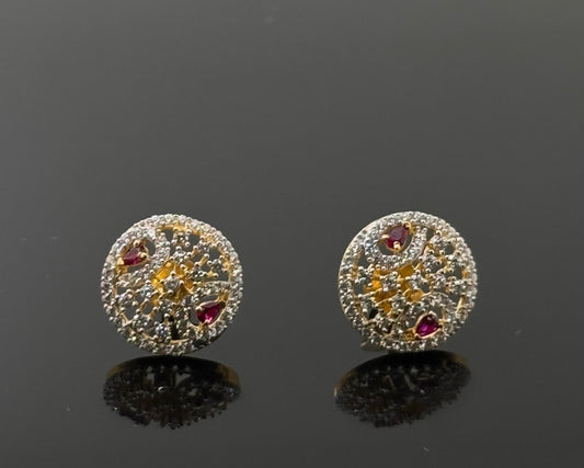 22K Solid Gold Fancy Studs ES180