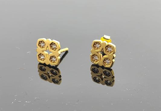22K Solid Gold Children Studs ES1873