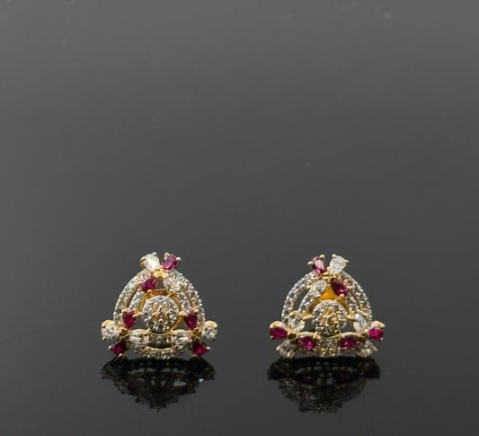 22K Solid Gold Fancy Studs ES190