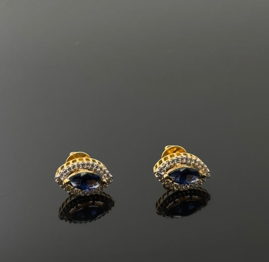 22K Solid Gold Fancy Studs ES201