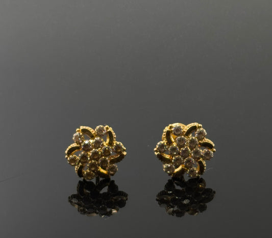 22K Solid Gold Fancy Studs ES203
