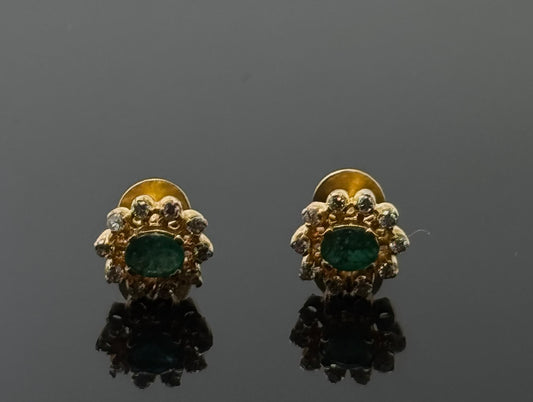 21K Solid Gold Fancy Studs ES205