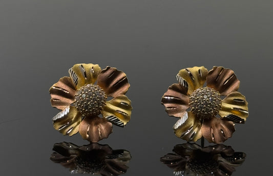 22K Solid Gold Fancy Studs ES207