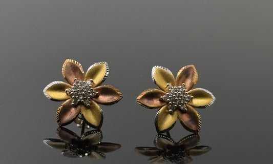 22K Solid Gold Fancy Studs ES208