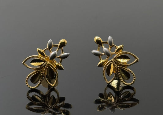 22K Solid Gold Fancy Studs ES212