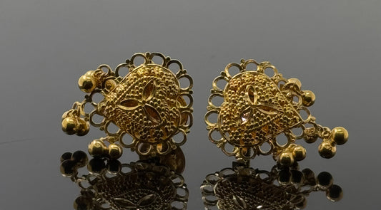 22K Solid Gold Fancy Studs ES218