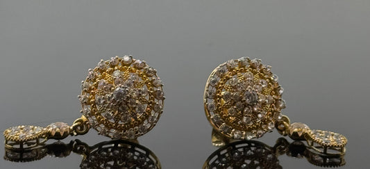 22K Solid Gold Fancy Studs ES221