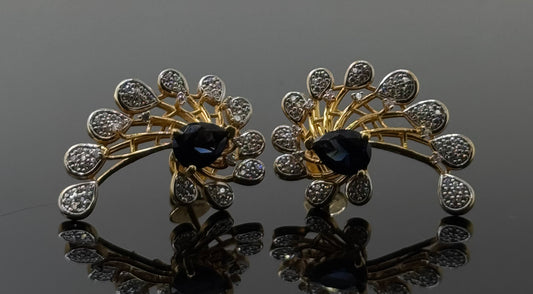 22K Solid Gold Fancy Studs ES222