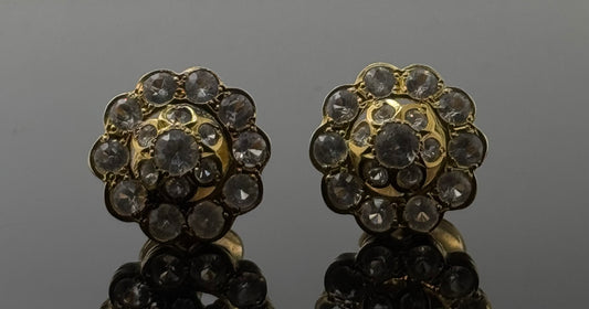 22K Solid Gold Fancy Studs ES225