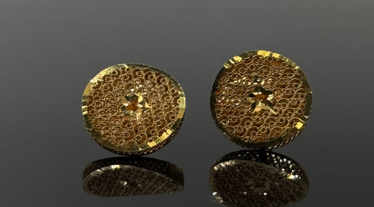 21K Solid Gold Fancy Studs ES227