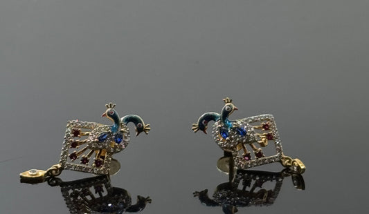 22K Solid Gold Fancy Studs ES229