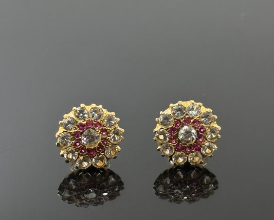 22K Solid Gold Fancy Studs ES232