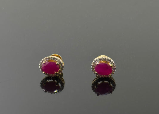 22K Solid Gold Fancy Studs ES233