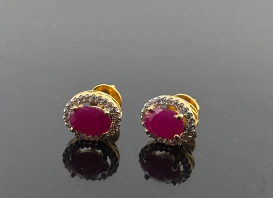 22K Solid Gold Fancy Studs ES25